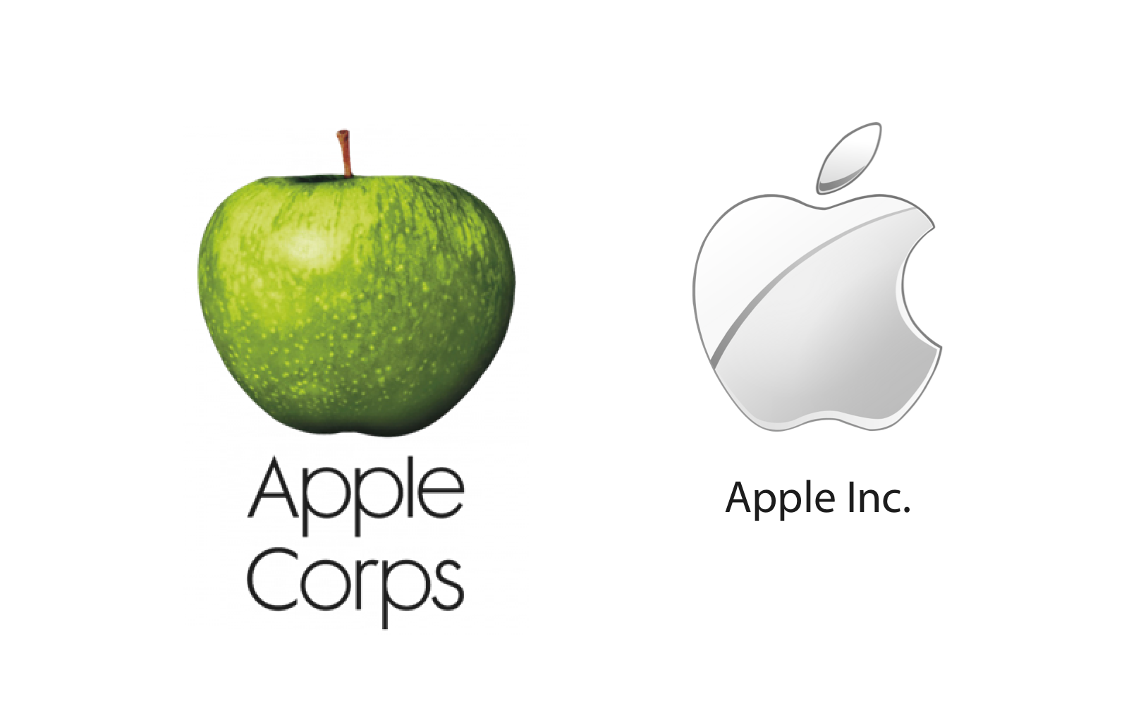 Apple Corps and Apple Inc Logos