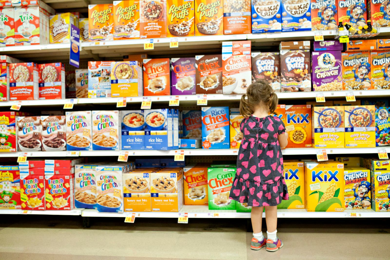 Multiple brands of cereals