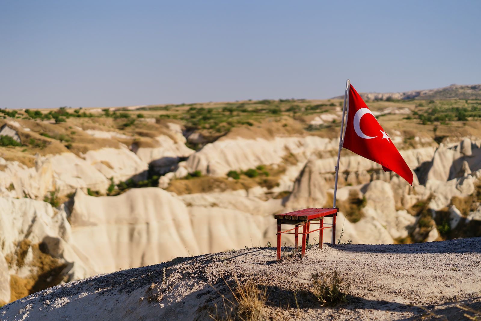 Turkish flag in Capadocia